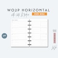 MINI Discbound Wo2P Weekly Horizontal - with Lists and Tracker | Printable Minimalist Discbound Planner Insert | pdf | Simple Theme product logo