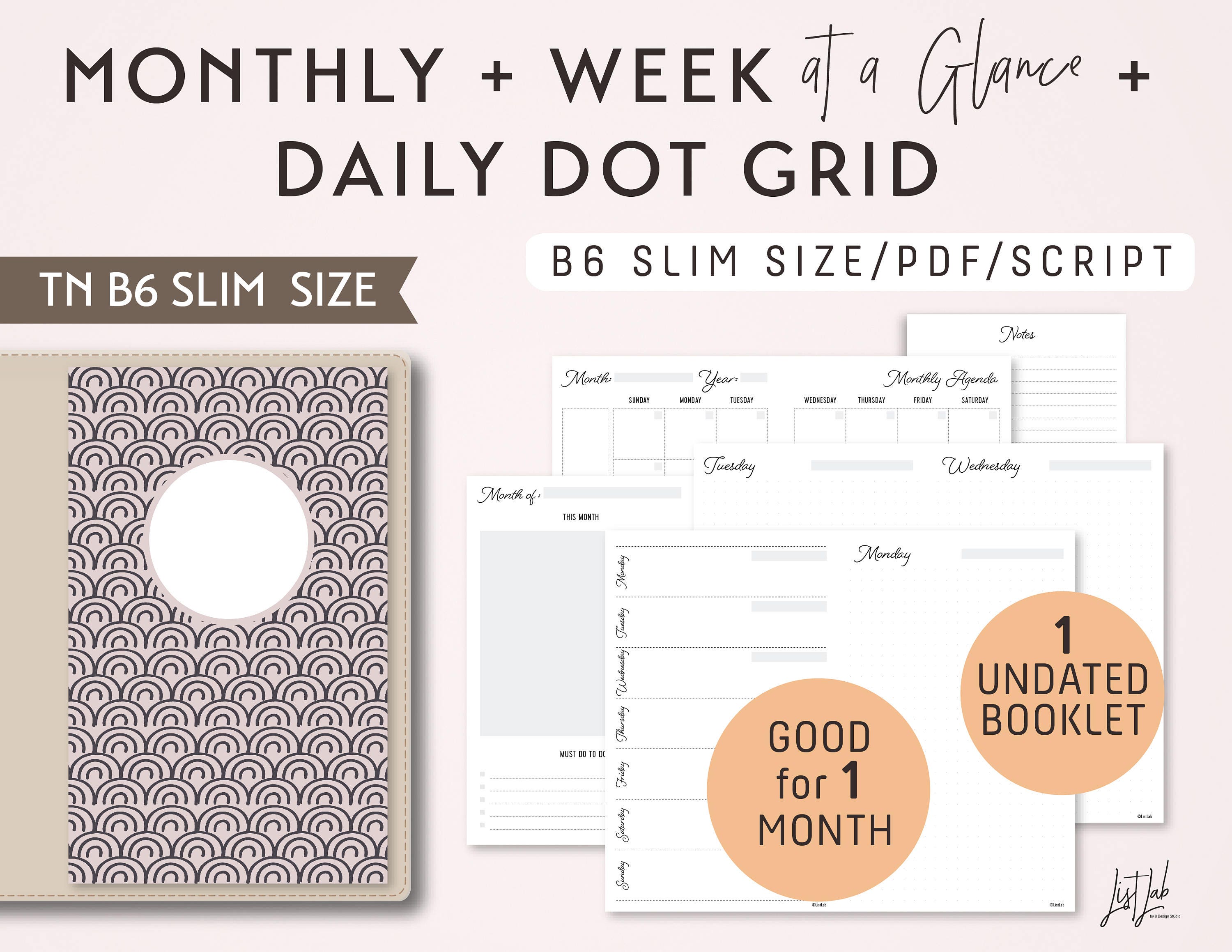 B6 Dot Grid Printable