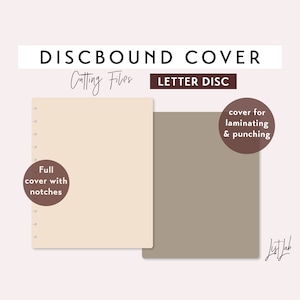 Capa de planejador de disco de carta – conjunto de arquivos de corte e vinco | planejador faça você mesmo