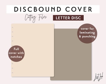 Letter Discbound Planner Cover – Die Cutting Files Set