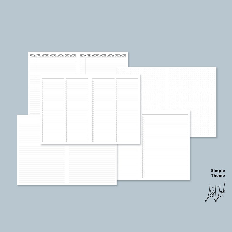 B6 Size ESSENTIALS KIT for Traveler's Notebook Printable Etsy