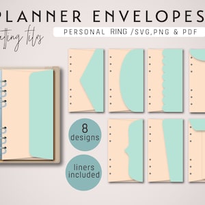 PLANNER ENVELOPES Personal - SVG Stanzdateien (8 Designs) - svg, png, pdf | DIY-Planer