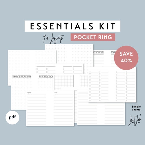 Pocket PLUS Size ME TIME Kit for Ring Planner Printable Pdf Etsy