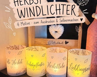 DIY Autumn Lanterns | 4 Printable Templates | DIY Printable PDF | Crafting with Kids
