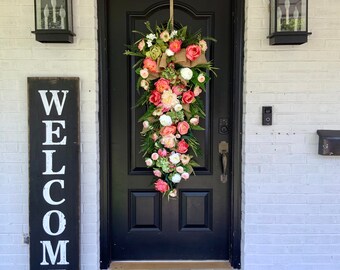 Spring Wreath, Spring Swag, Summer Wreath, Spring Decor, Summer Swag, Everyday Wreath, Door Decor, Door Wreath