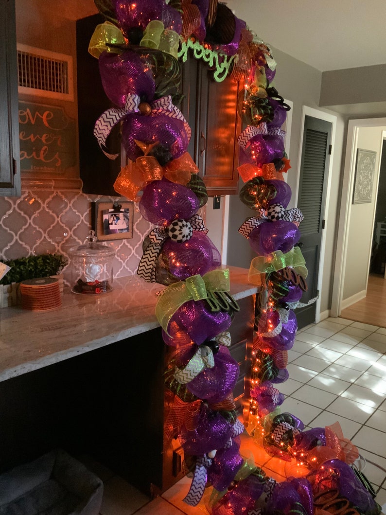 Halloween Door Swag Halloween Mantle Swag Halloween Door Etsy