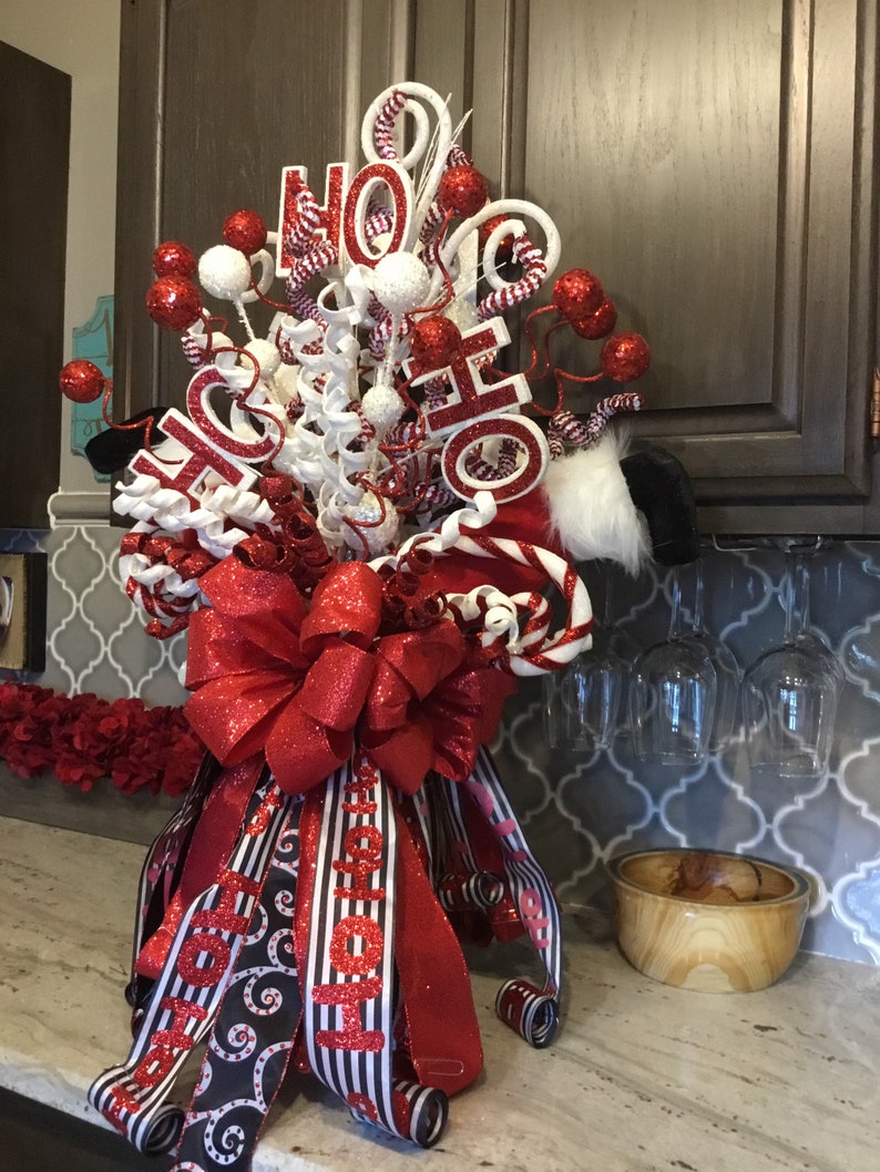 Tree Topper Santa Leg Tree Topper Christmas Tree Topper - Etsy