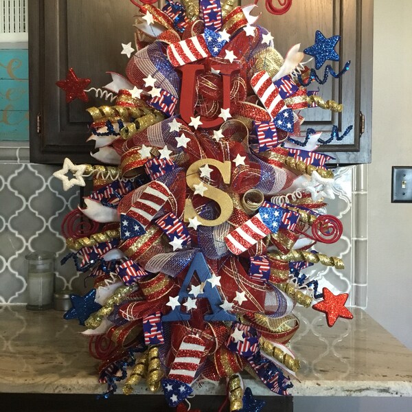 Patriotic Swag, Patriotic Wreath, 4th of July Swag, 4th of July Wreath, Red White and Blue Wreath, Door Wreath, 4th of july Decorations