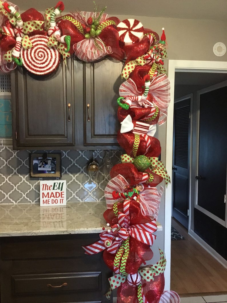 Christmas Swag Christmas Door Garland Christmas decorations Etsy