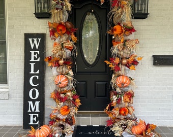 If ordered by 11/15 you will have by Thanksgiving 23 Fall Door Garland, Fall Swag, Thanksgiving Door Decor, Fall Wreath, Fall Decorations