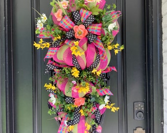 Spring Wreath, Spring Swag, Summer Wreath, Spring Decor, Summer Swag, Everyday Wreath, Door Decor, Door Wreath