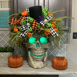 Skeleton Wreath, Halloween Wreath, Skull Wreath, Halloween Door Wreath, Halloween Decorations