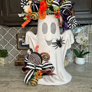 Ghost Wreath, Halloween Wreath, Halloween Door Wreath, Halloween Decorations, Halloween Decor, Halloween Table topper