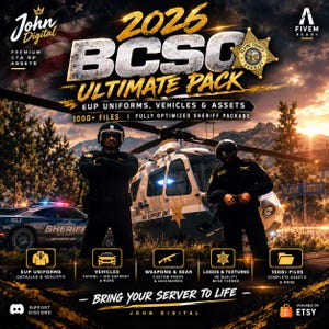 2026 BCSO Ultimate Pack: EUP Uniforms, Vehicles & Assets | 1000+ Files, Fully Optimized Sheriff Package