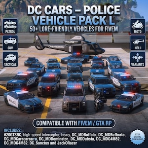 FiveM Police Vehicle Pack | 25 Lore-Friendly Law Enforcement Vehicles (Digital Download)