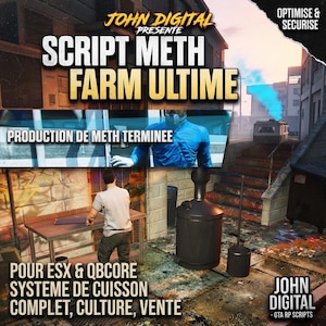 FiveM Meth Cooking Script | GTA RP Meth Lab & Drug System. Esx, Qb Core