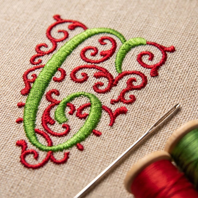 4155 Monogram Embroidery Designs Bundle, Floral Script, Art Deco ...
