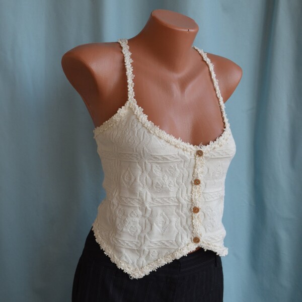 Vintage Sexy Knitted Top / Bustier, size M-L