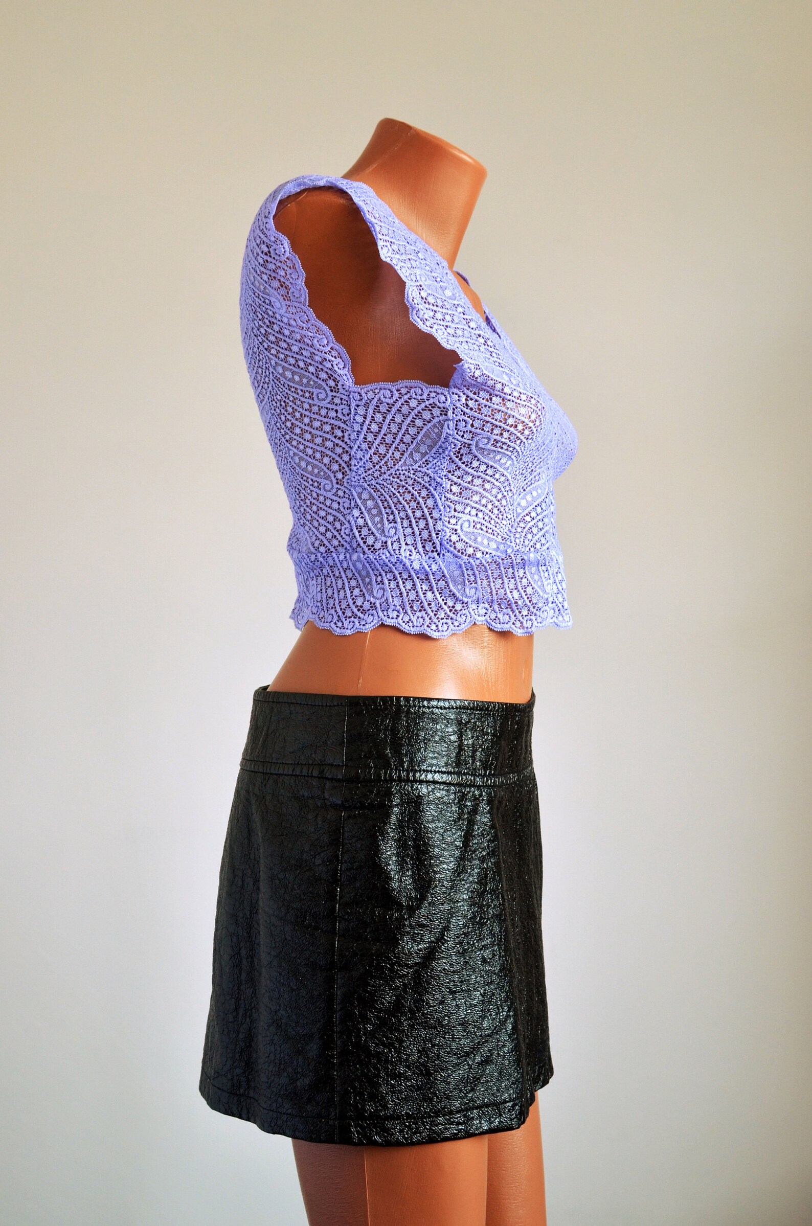 backless midriff top