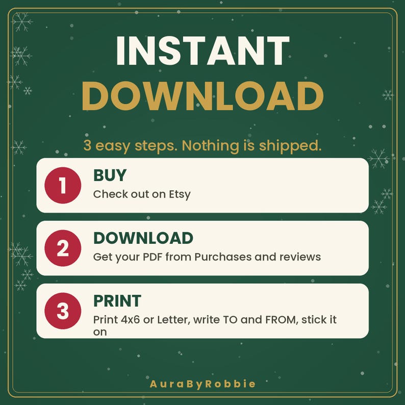 Santa Mail Label Pack Printable, 12-Page 4x6 Christmas Shipping Labels, North Pole Package Labels, PDF Instant Download image 6