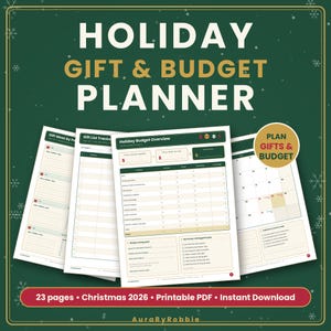 Christmas Printable Bundle, 105 Pages: Holiday Planner, Party Games, Kids Activities & Santa Mail Labels PDF immagine 2