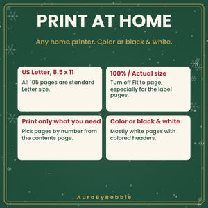 Christmas Printable Bundle, 105 Pages: Holiday Planner, Party Games, Kids Activities & Santa Mail Labels PDF immagine 9