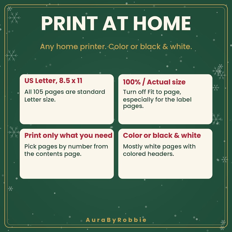 Christmas Printable Bundle, 105 Pages: Holiday Planner, Party Games, Kids Activities & Santa Mail Labels PDF immagine 9