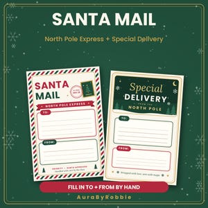 Santa Mail Label Pack Printable, 12-Page 4x6 Christmas Shipping Labels, North Pole Package Labels, PDF Instant Download image 7