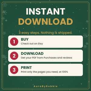 Christmas Printable Bundle, 105 Pages: Holiday Planner, Party Games, Kids Activities & Santa Mail Labels PDF immagine 7