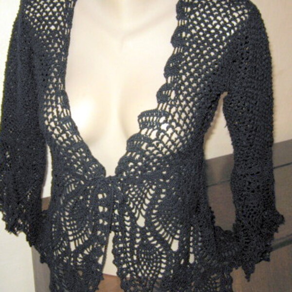 Pattern only - a crochet spring/summer/fall blouse cardigan