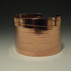 Geniune Copper Cuff Bracelet in Narrow or Wide Width Choose your Wrist Size