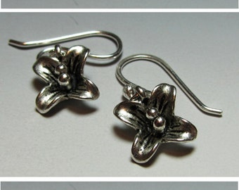 Little Flower Earrings with Fishhook Ear Wires, Perfect for Little Girls or Minimalists