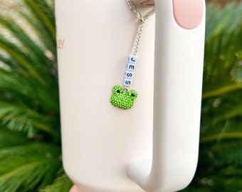 Frog Tumbler Charm | With or w/o name | Stanley Cup Charm | Tumbler Accessories