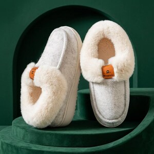 Platform Slippers Women | Fuzzy House Shoes | Warm Indoor Slippers | Cozy Comfort Memory Foam | Non Slip Bedroom Shoes | Gift Her