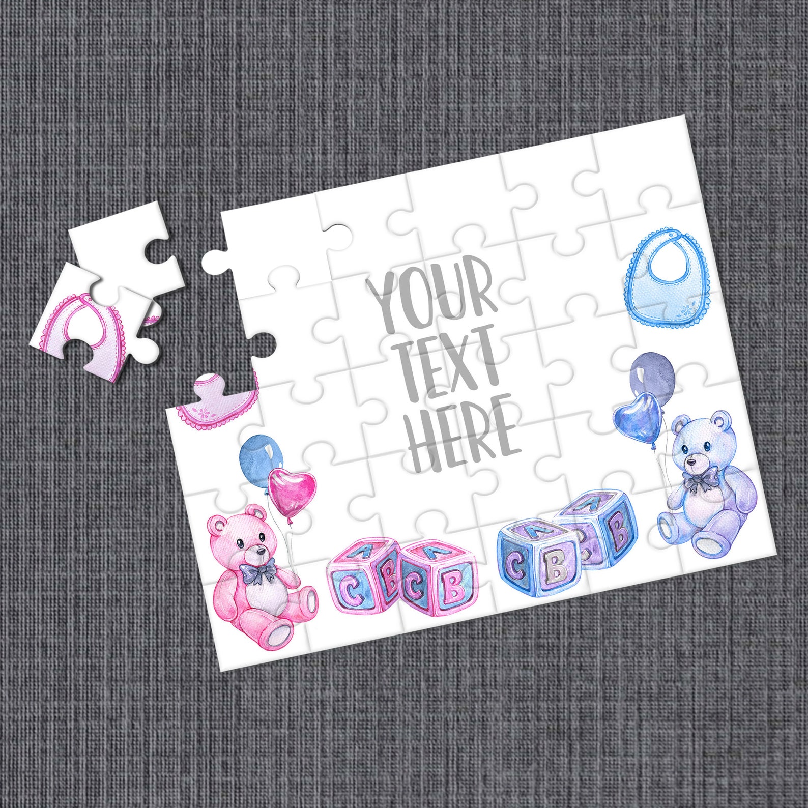 Create Your Own Puzzle Pregnancy Announcement Custom Etsy