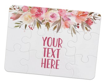 Create Your Own Puzzle - Personalized Pregnancy Announcement - Wedding Proposal Ideas - Custom Jigsaw Puzzle - Floral Design - CYOP0134