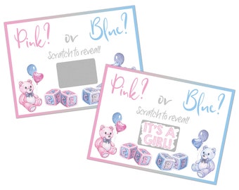 Personalized Gender Reveal Scratch Off Card - It’s A Girl - Pregnancy Reveal To Family - Having A Baby Announcement - Surprise