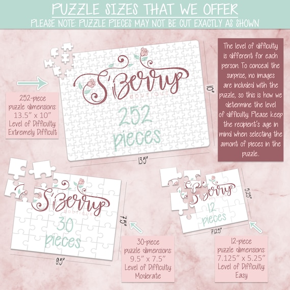 Announcement Ideas CYOP0303 Wedding Announcement Custom Puzzle Create Your Own Puzzle Personalized Puzzle Pregnancy Announcement