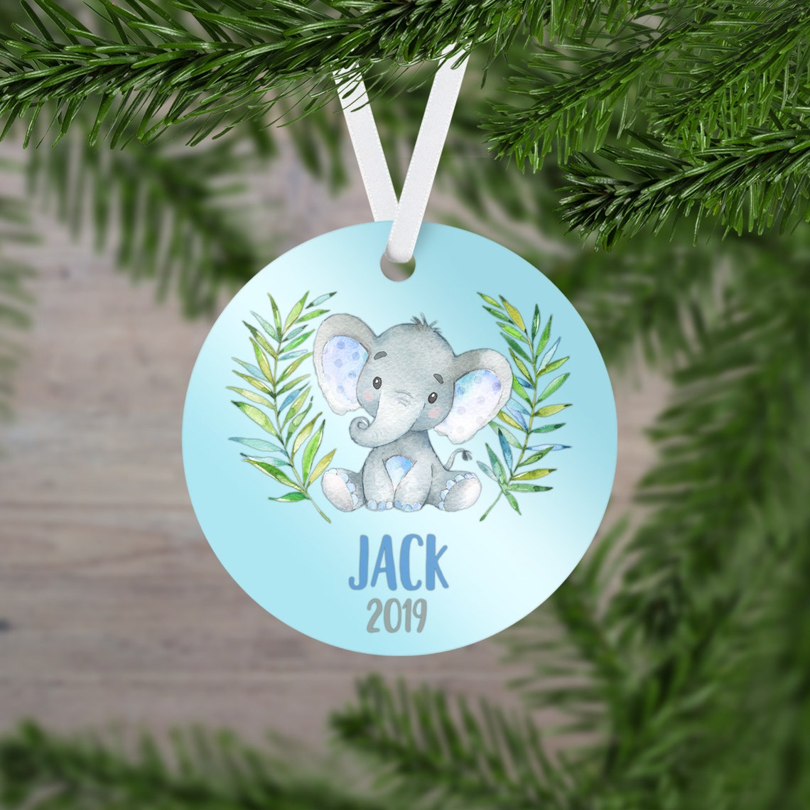 Baby's First Christmas Ornament Elephant Gifts for Kids Etsy