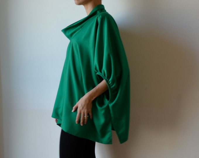 Green Linen Smock Top Tunic Plus Size Linen Top Blouse Tunic Etsy