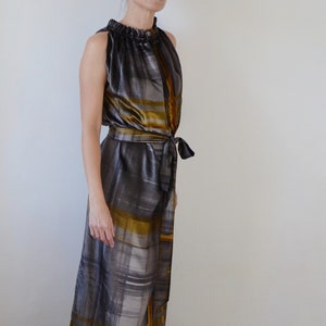 Robe de soirée en velours gris long, robes de soirée en velours de soie pour femmes, robe colonne en velours, décolleté haut, robe d’occasion spéciale