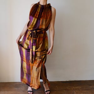 Long velvet evening gown, silk velvet dress, long grecian column dress, gift for her, blouson sheath dress, wedding guest dress