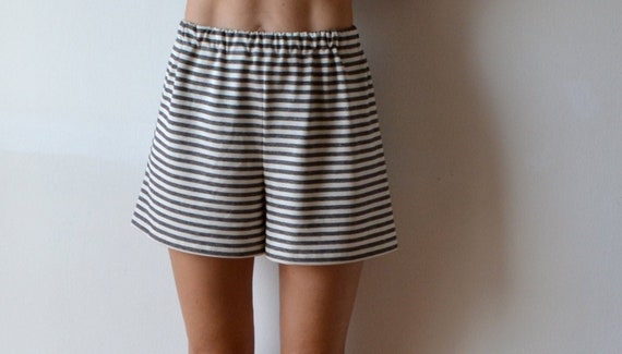 high waisted jersey shorts