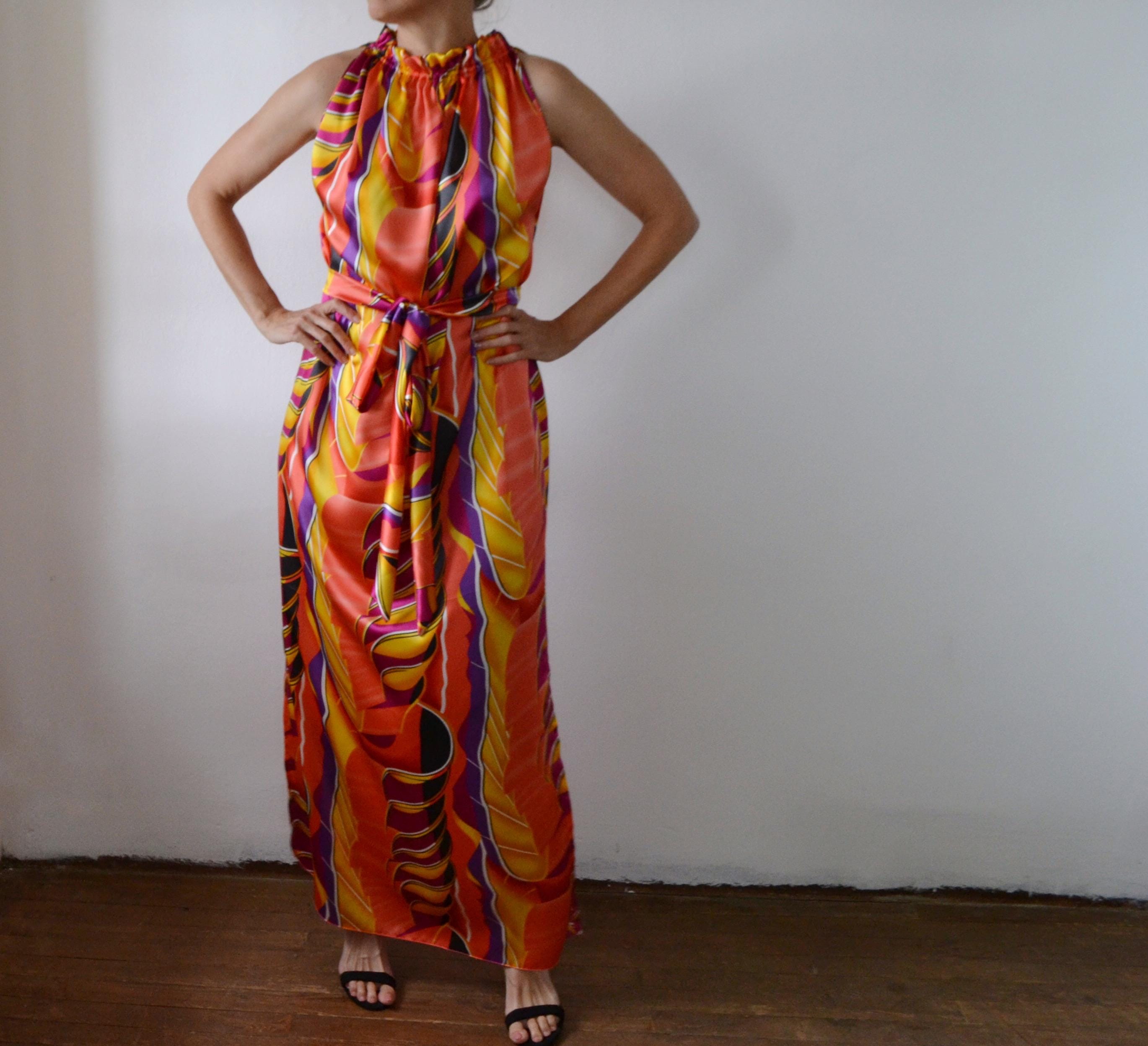 SILK MAXI DRESS WITH BELT main image 0