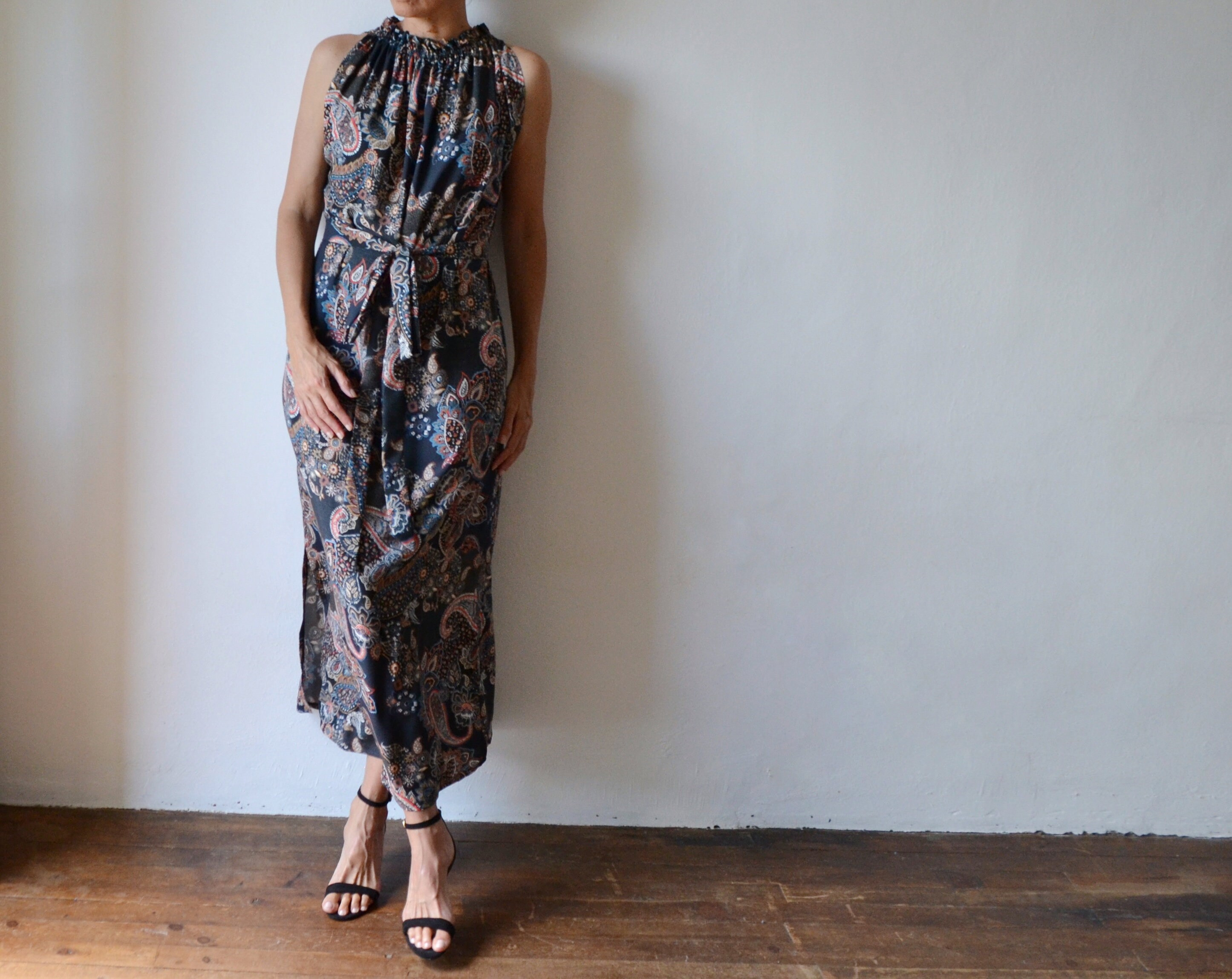 paisley print boho maxi dress Paisley Dress / Modest Long Maxi Dress / Boho Dress with Paisley Print :  Bohemian Soul Collection No.1