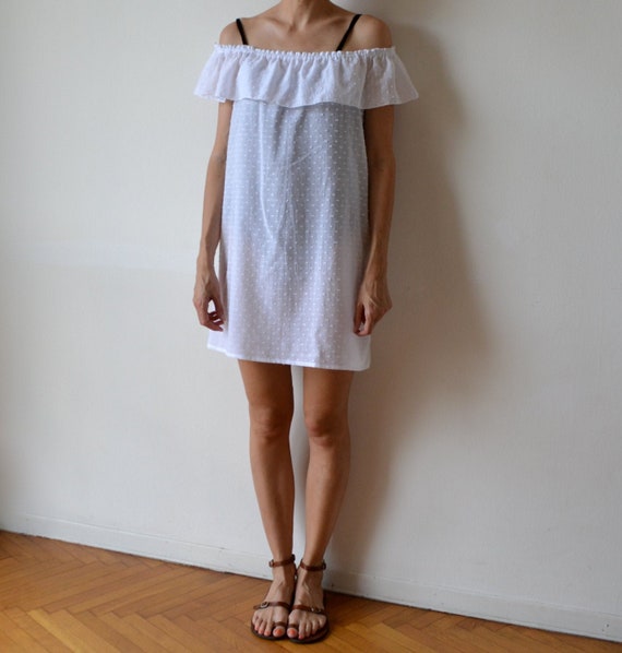 simple white cotton dress