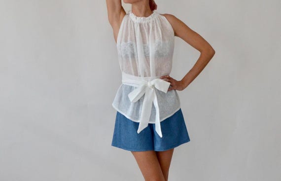 sheer linen dress