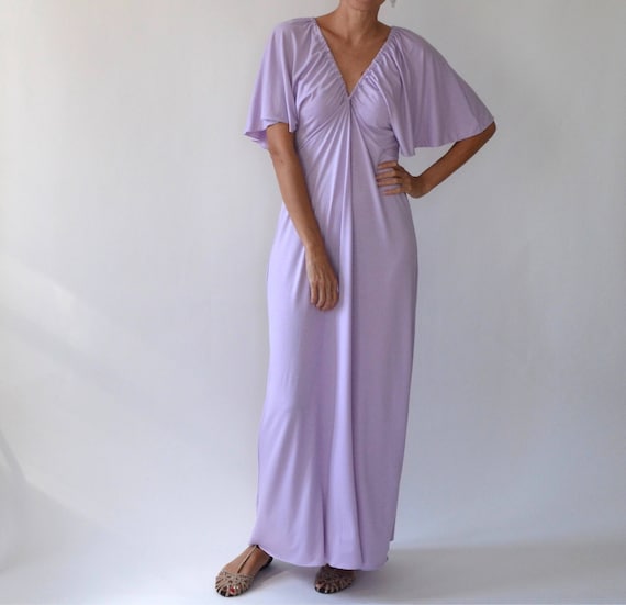 long sleeve mauve maxi dress