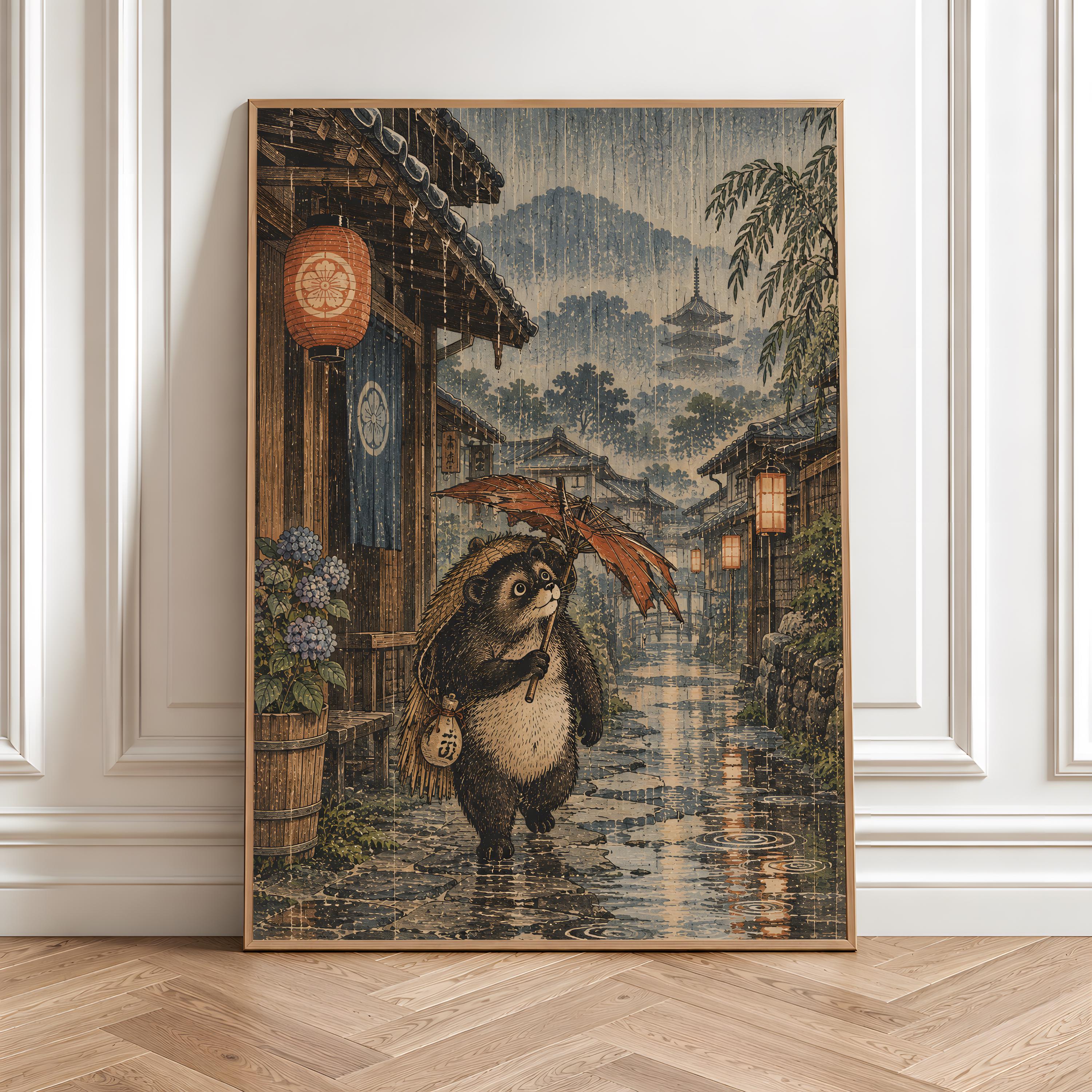 Tanuki Poster - Etsy