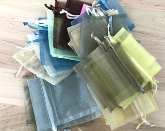 35 organza drawstring bags pouches